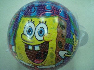 供应9寸海绵宝宝彩印球,填充球,9寸彩印球,海绵宝宝系列