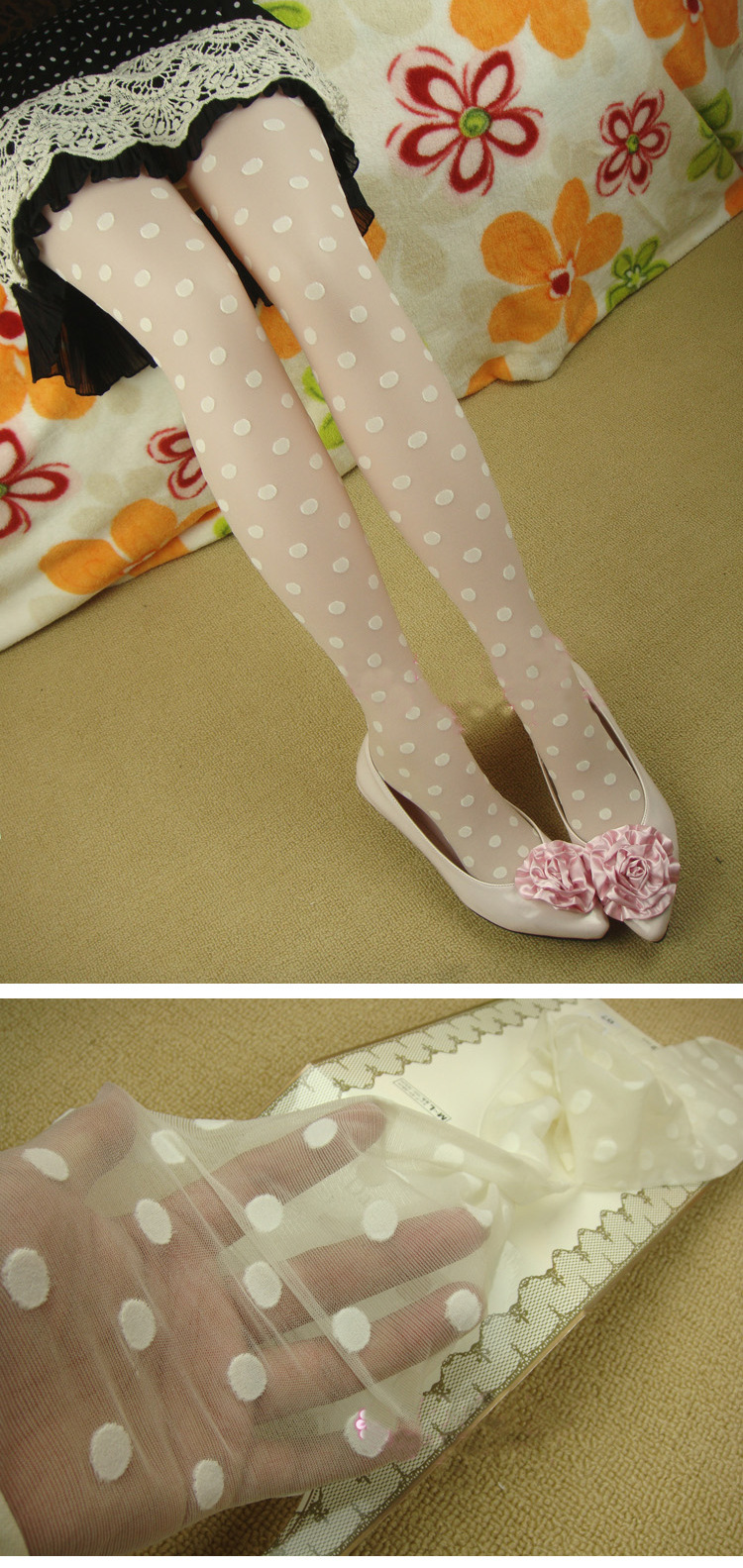 糖果色波点大圆点小园点包芯丝丝袜连裤袜打底裤批发 厂家直销