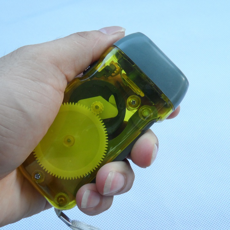 广告促销礼品定制 led透明三灯手压发电环保手电筒 自发电手电筒