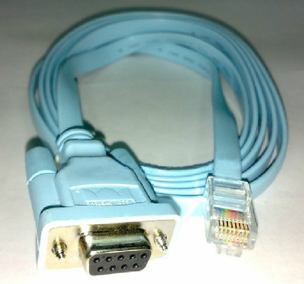 8芯网线水晶头rj45转9孔com口rs232 路由器交换机console配置线