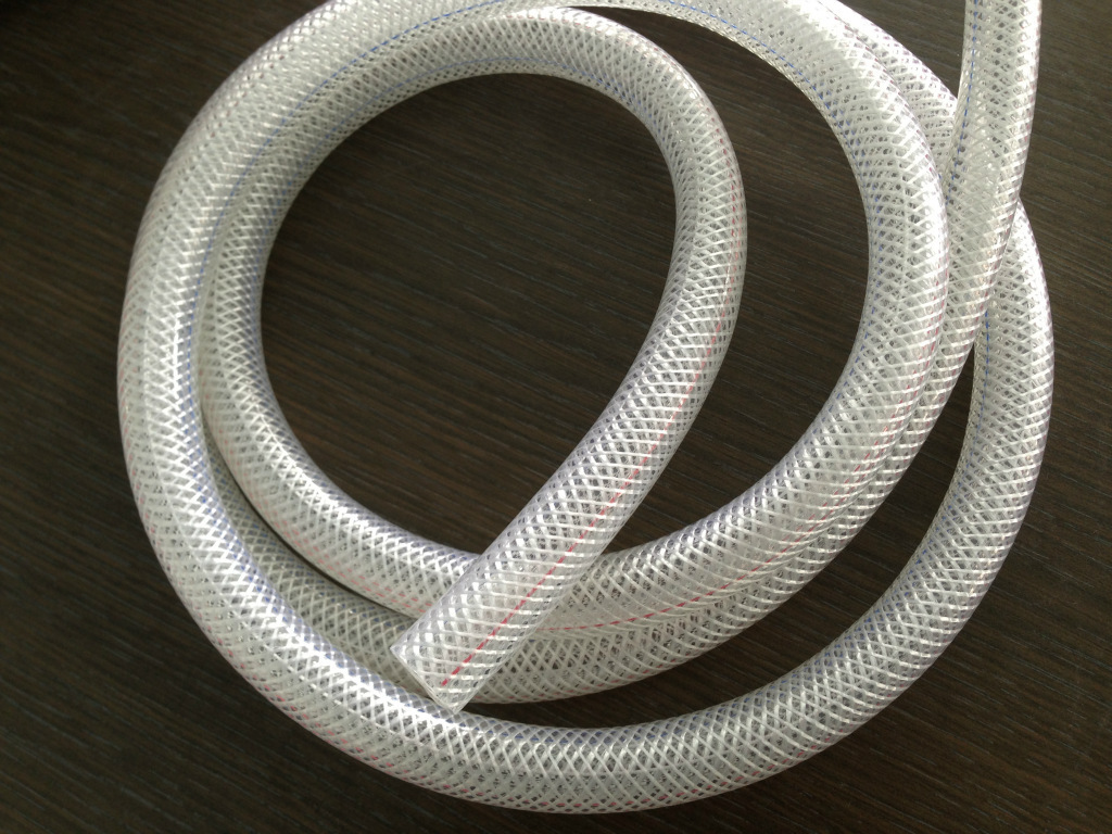 厂家供应pvc编织管,增强塑料网纹管,高透明花园管,洒水管