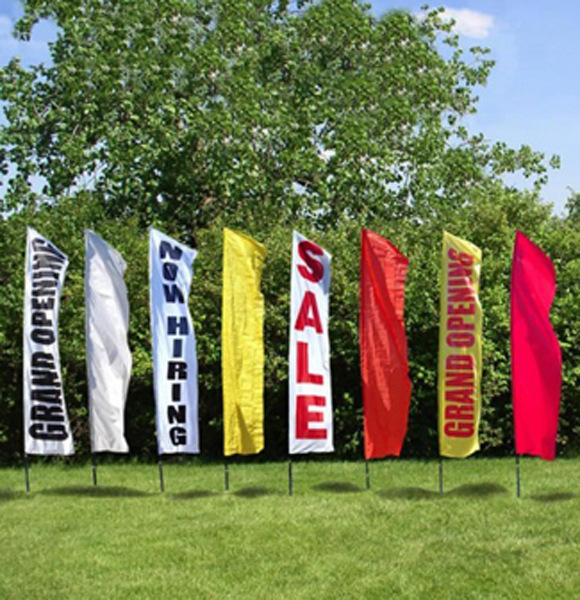 (恒鑫)热销3米户外广告旗帜,3米注水旗杆,路旗,户外注水刀旗