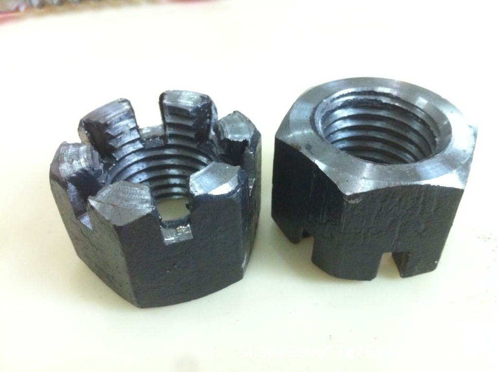 (厂家直销)红打螺母 m30粗牙加厚开槽螺母 gb58 din935