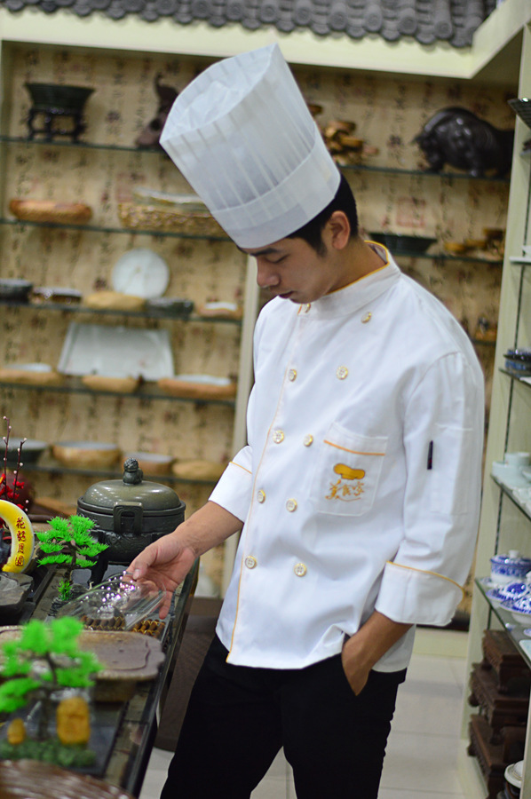 【秋冬款厨房工作服厨师服长袖 酒店饭店餐厅厨师服 男 羽林衣尚】价