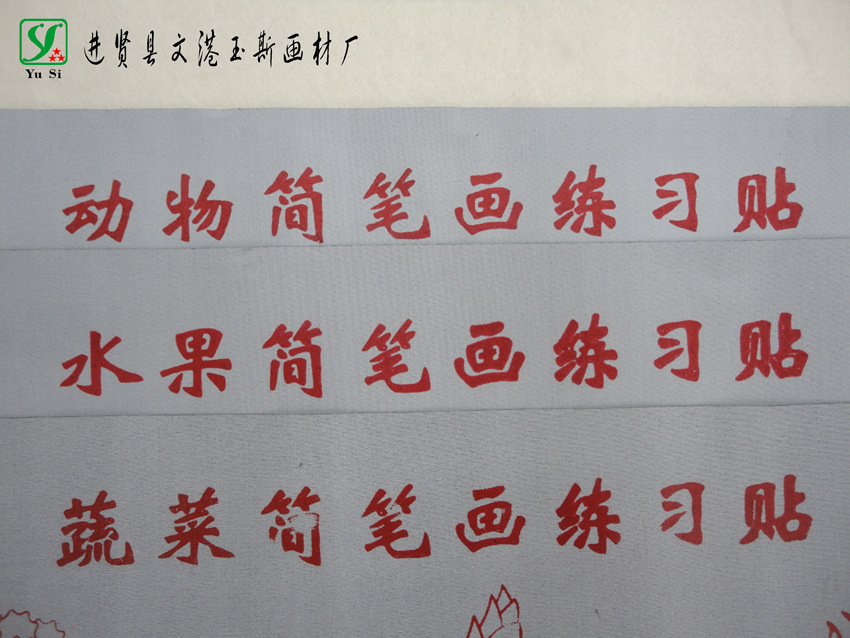 厂家直销免墨万次小号水写布蔬菜动物水果笔画练习贴仿宣水写布