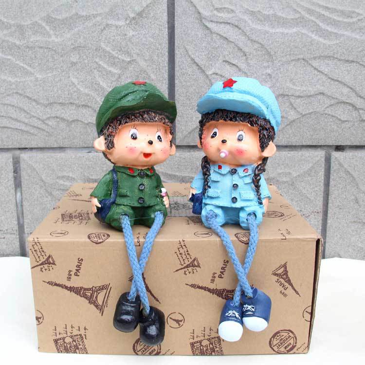 陶瓷-蒙奇奇吊脚娃娃创意时尚实用摆件家居装饰品结婚礼物生日礼物