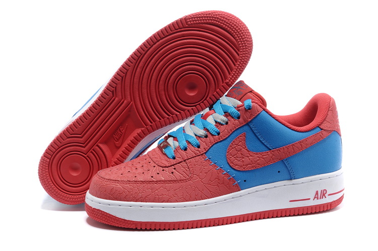 1 拼接爆裂纹 红蓝/黑紫 空军板鞋休闲鞋  品牌/型号:空军蜥蜴 颜色:1