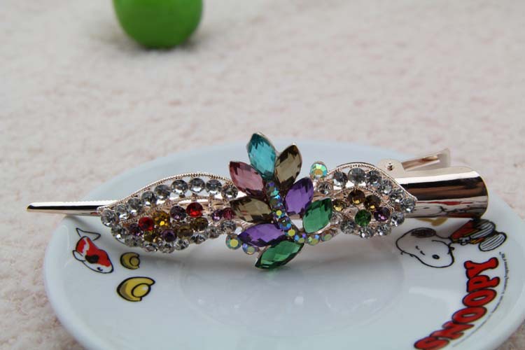 稻花牛角发夹 横夹牛角发夹 厂家直销牛角夹 合金牛角发夹