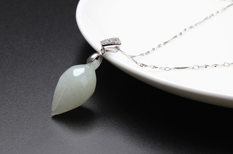 天光墟玉器翡翠a货 百合吊坠 百合挂件 百合玉坠 批发 fc243