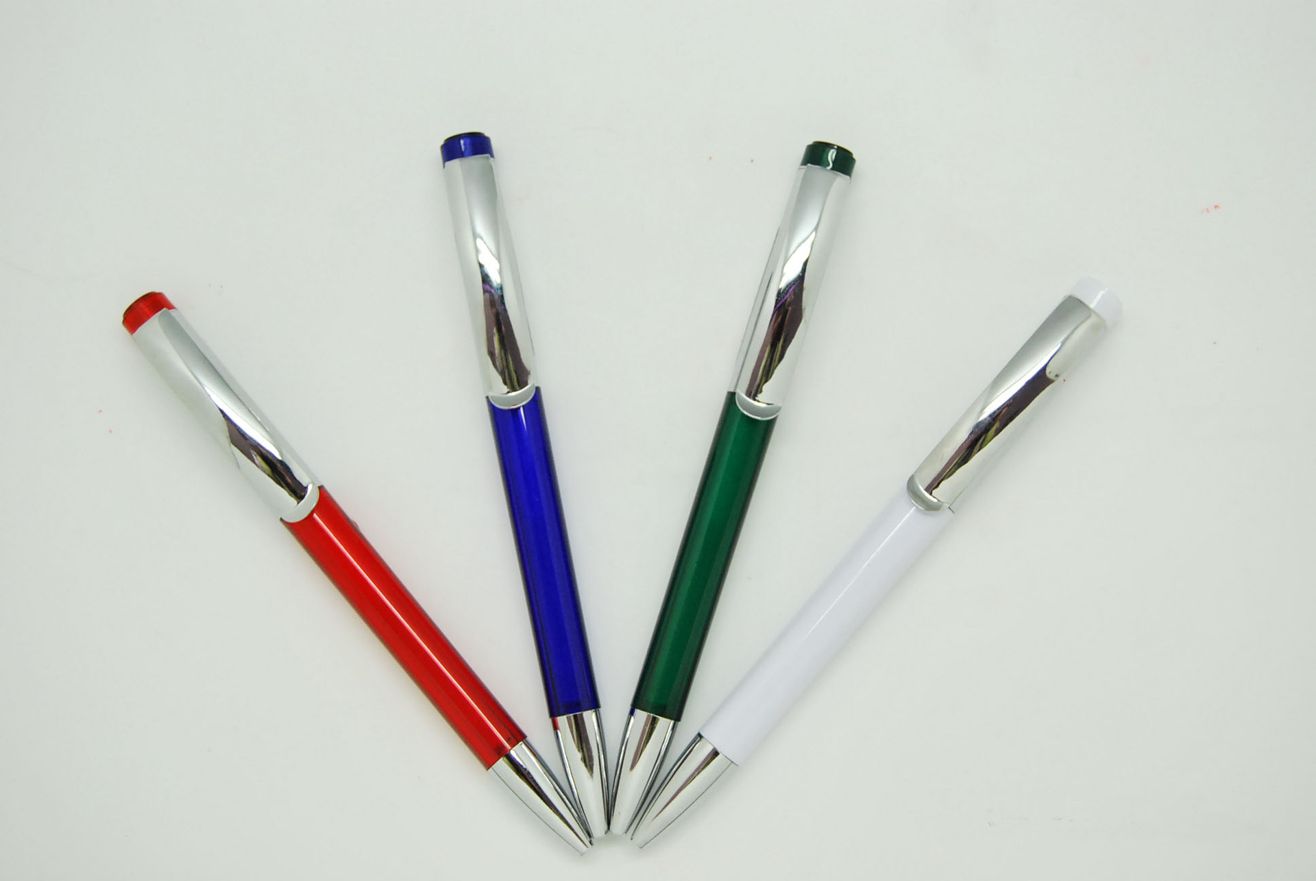 圆珠笔,塑料转动圆珠笔,大笔夹,多色