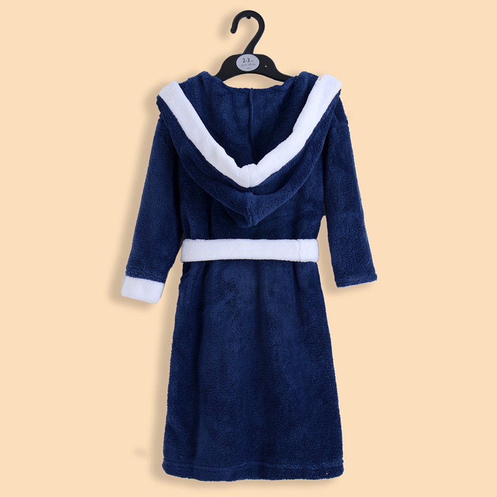 热销推荐珊瑚绒蓝色睡衣浴衣浴袍保暖衣批发超可爱浴衣032