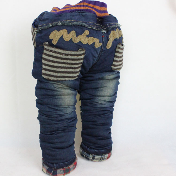 品牌童装 外贸新款砂洗儿童棉裤 加厚冬裤批发
