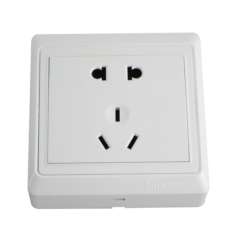 壁虎明装墙壁开关插座 一插一方五孔插