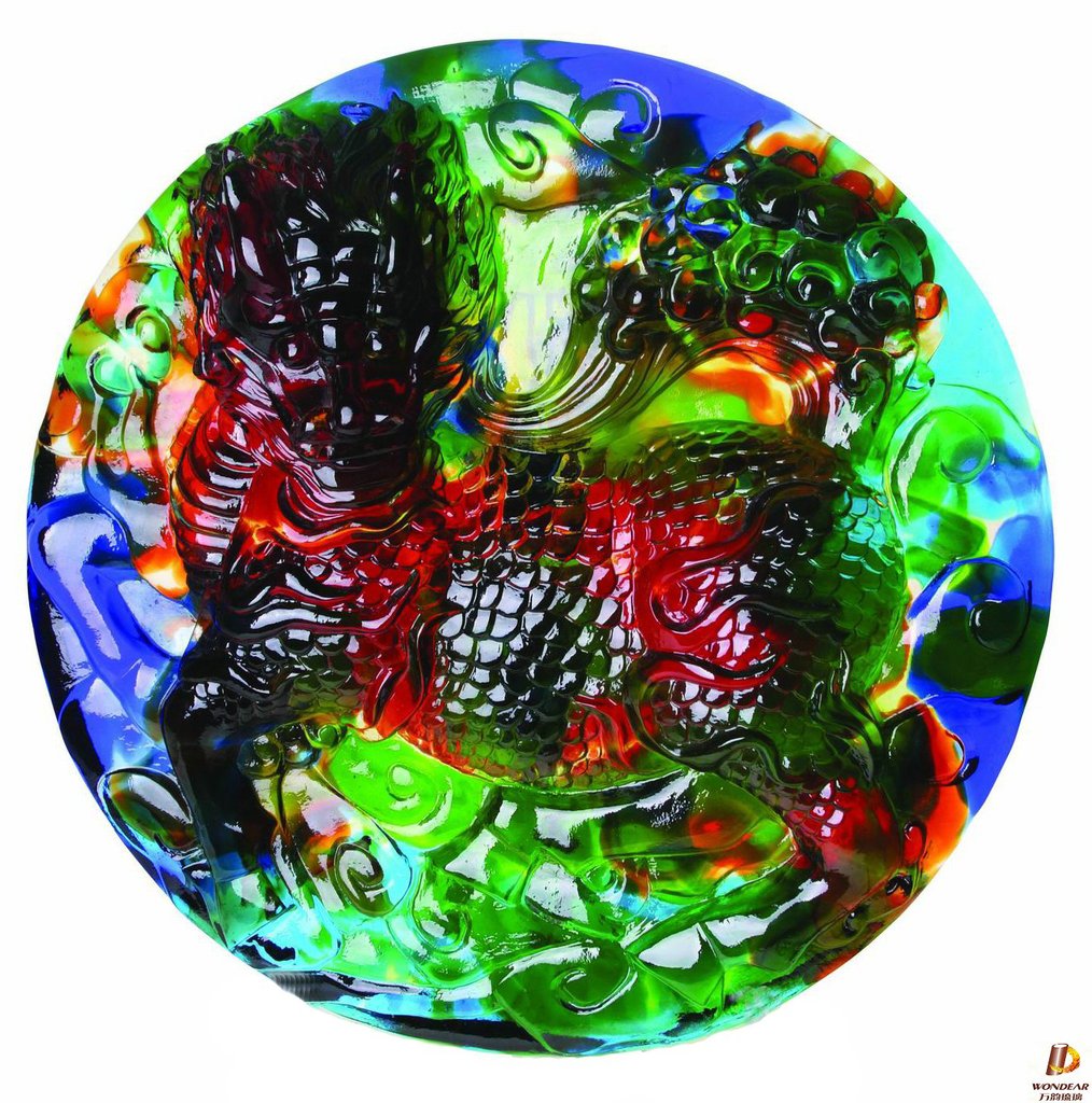 广州琉璃 琉璃工程装潢 壁饰古法琉璃砖 小四兽青龙