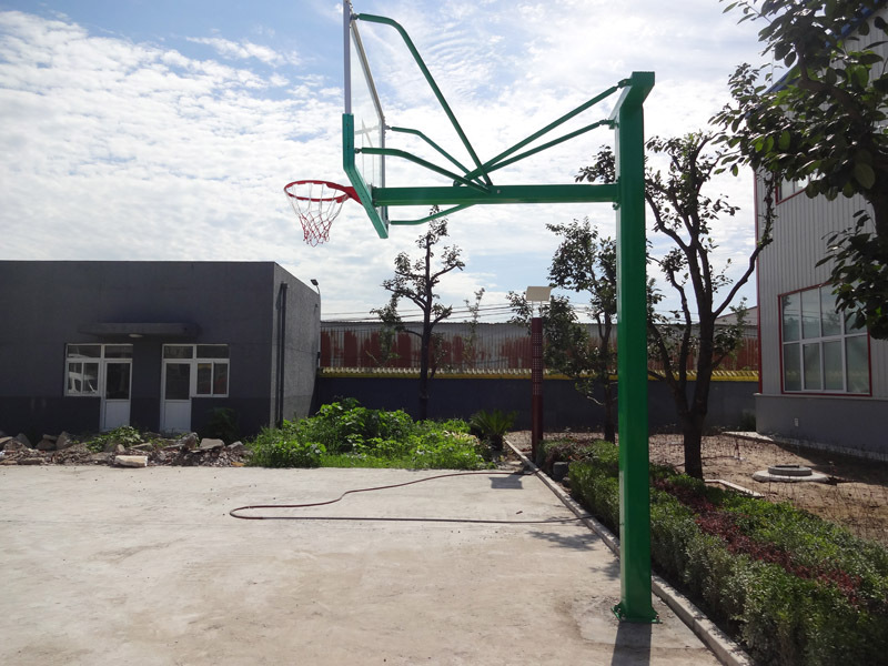 150*150地面方管篮球架 地面式篮球架 标准比赛篮球架 校园篮球架