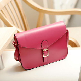 张娜拉同款仿牛皮单肩包高品质油边包包斜挎包 女包批发