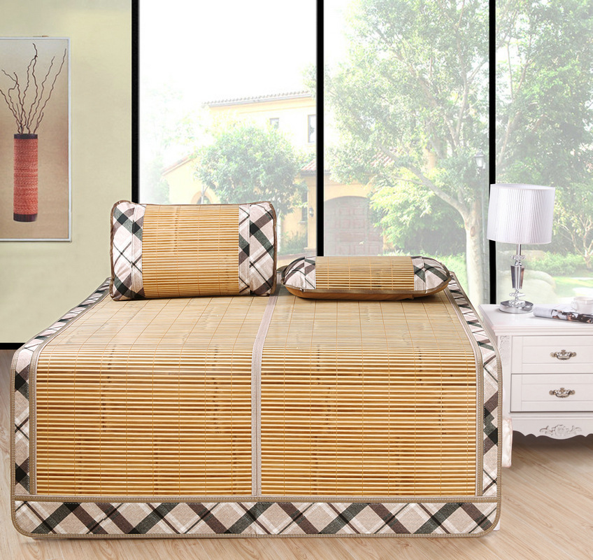 新品凉席批发竹凉席双面加厚可折叠藤席双人床席子1.5/1.8米特价