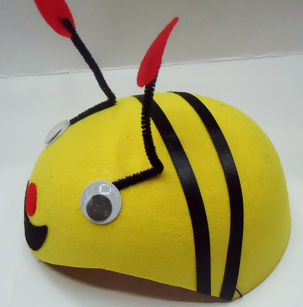 蜜蜂帽表演用品聚会cos道具大人儿童蜜蜂卡通帽子可爱小动物帽子