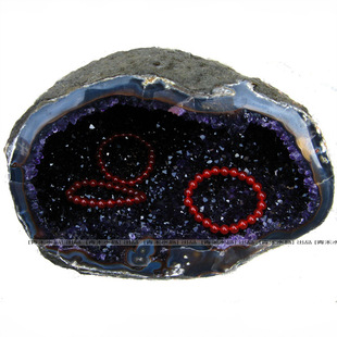 天然乌拉圭紫晶洞摆件 紫晶洞聚宝盆摆件 钱袋子雷公蛋招财h0104