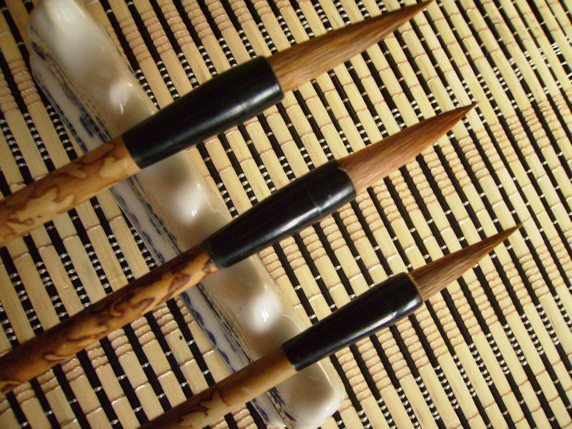 厂家直销毛笔 斑竹竹杆狼毫 书法山水画用笔 狼毫书法