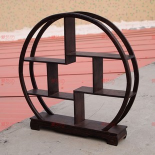 高档圆形木架批发收藏架家居摆设展示台创意摆设时尚一件代发