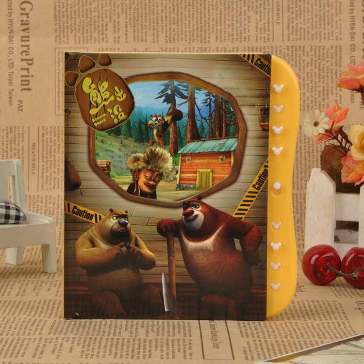 批发中号熊出没卡通动漫密码锁本 记事本日记本儿童笔记本图片_21