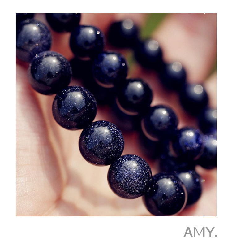 复古星空手链 蓝砂石 聚财许愿石 镇定安神 情侣时尚饰品