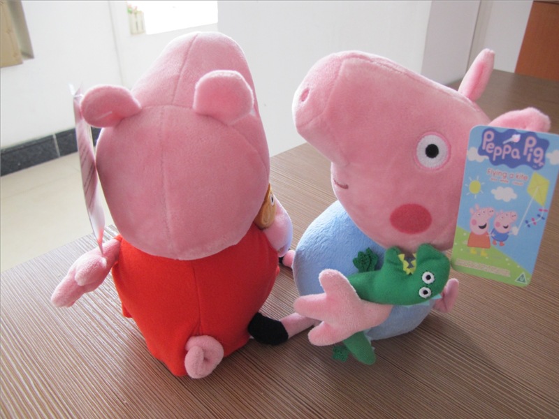 供应外贸原单peppa pig英国粉色猪小妹 中号25cm乔治佩佩猪