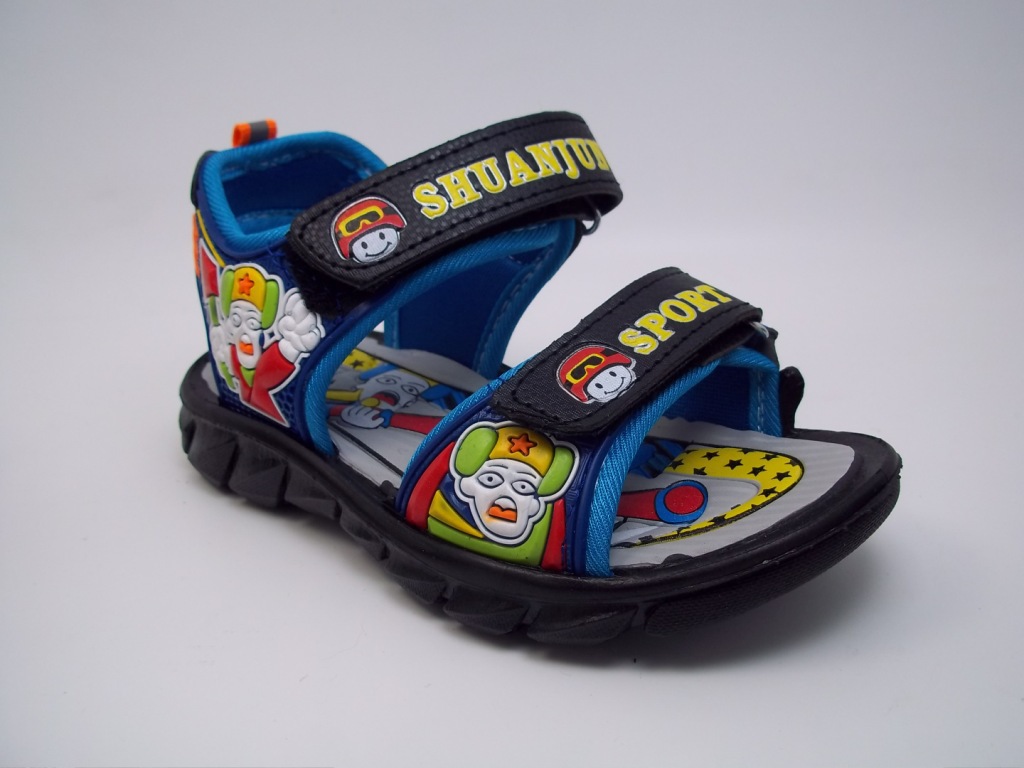男款外贸沙滩凉鞋 卡通熊出没-光头强儿童沙滩鞋 小童凉鞋批发