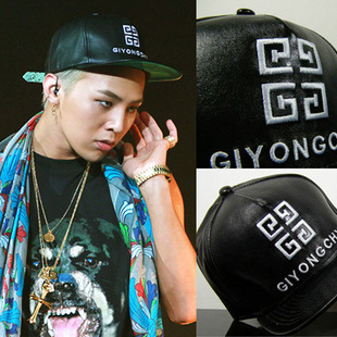 厂家直销bigbang gd 权志龙同款帽子皮帽棒球帽平沿帽