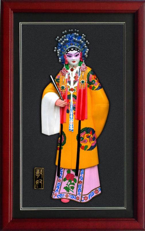 创意家居装饰脸谱 东方工艺脸谱 泥塑挂饰中全身 郭妃简