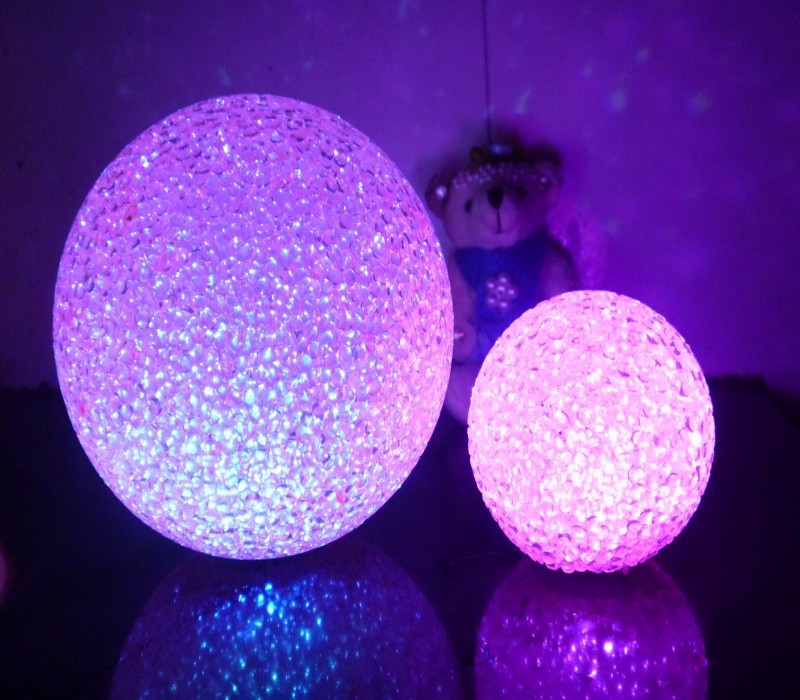 魔幻七彩水晶球,七彩渐变,梦幻水晶球 魔幻投影灯 7cm(小号)