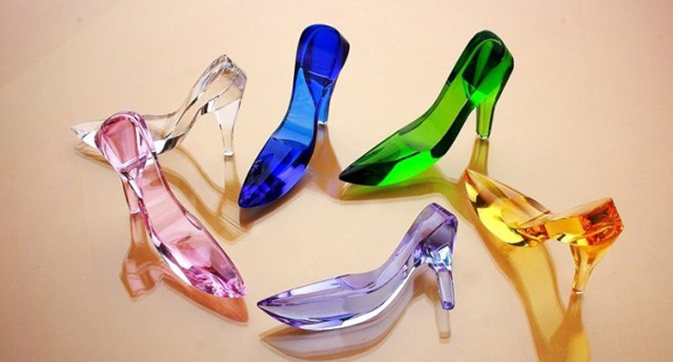 灰姑娘水晶鞋创意家居装饰摆件结婚生日礼物迪士尼辛德瑞拉