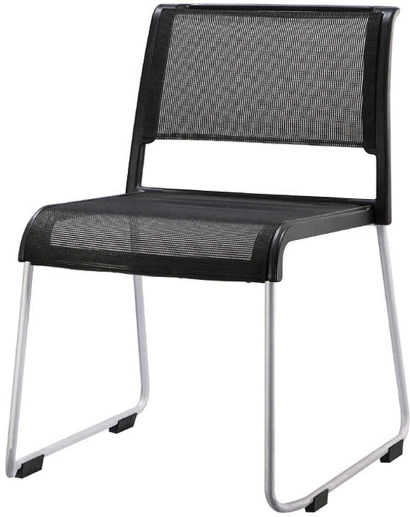 安吉椅盟陌益特图蓝双线铁架椅会议椅培训椅办公椅接待椅休闲椅