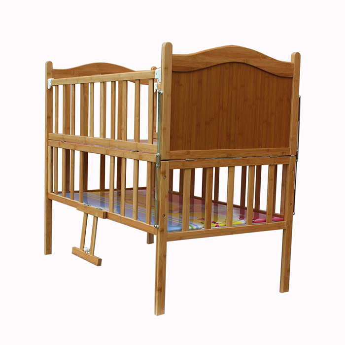 厂家批发楠竹宝宝床竹制婴儿床实木婴儿床bb儿童床防摔游戏床