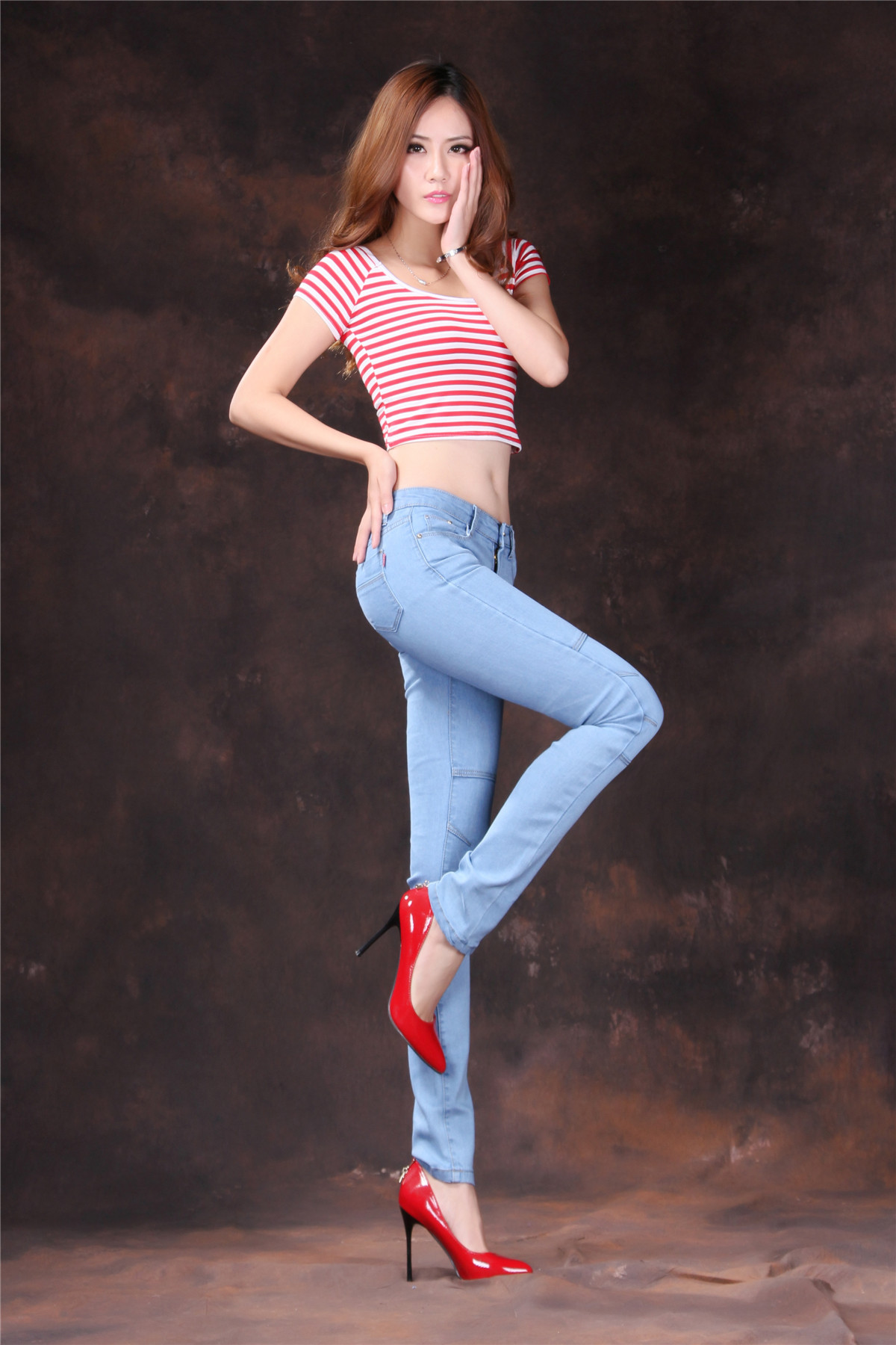 森瓦2014新款女式牛仔小脚裤厂商弹力紧身铅笔裤爆s066图片_18