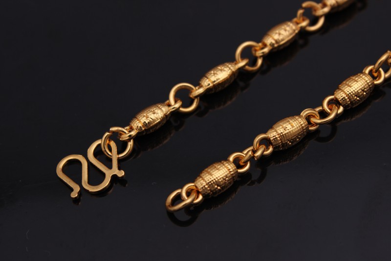 【淘宝热销产品 高仿黄金舍利子项链 女士佛珠链大量批发pj-a079】