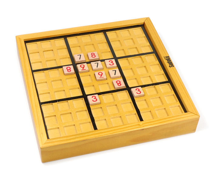 木质成人逻辑思维 九宫格游戏 木制数独棋 儿童益智玩具答案说明