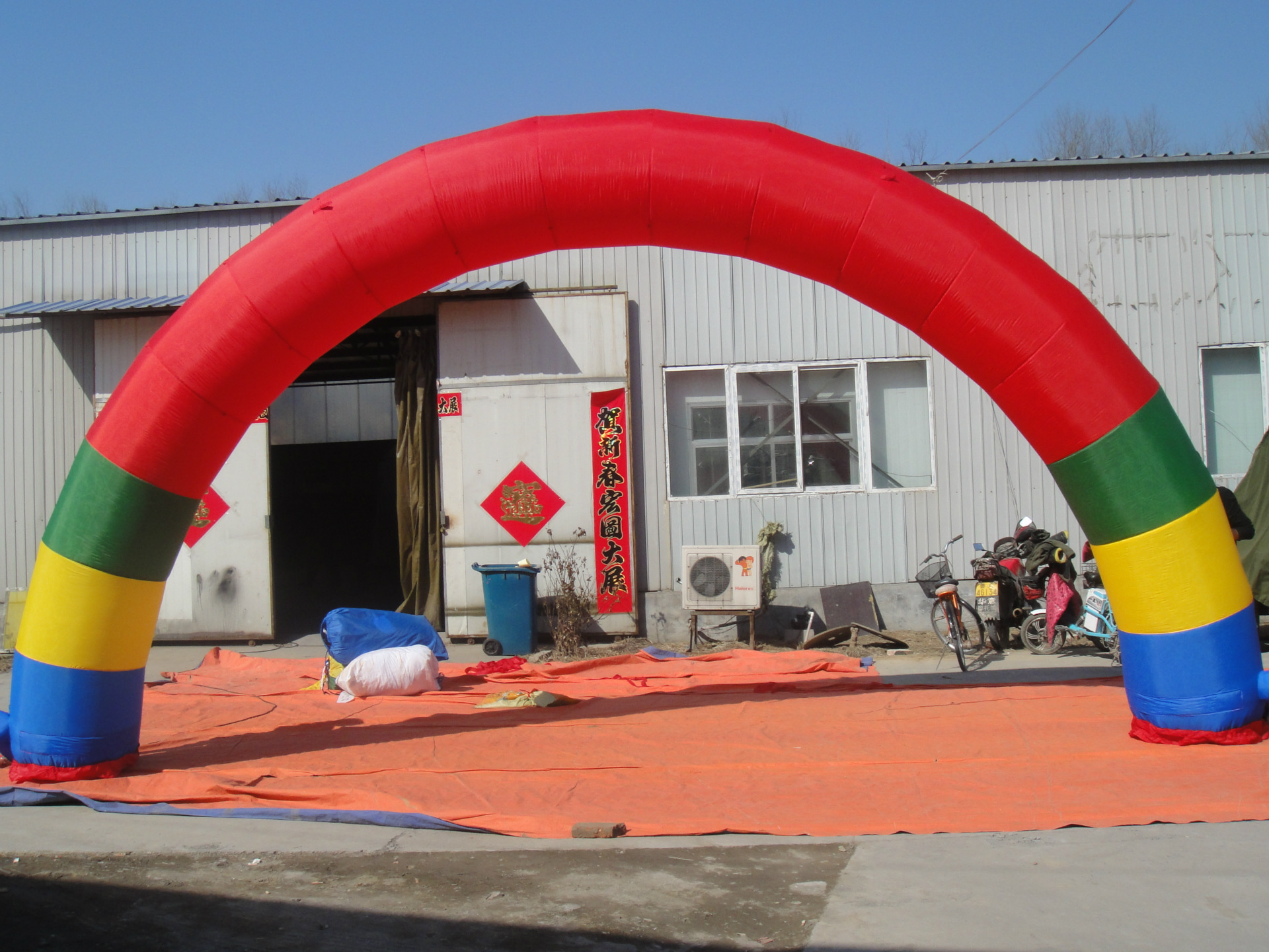 彩虹门充气拱门气模拱门庆典拱门气拱门宣传广告气模6-20米