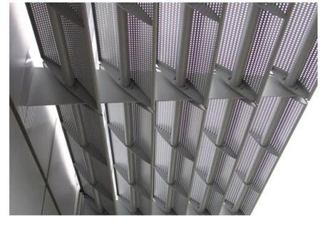 供应单面冲孔百叶,户外大百叶遮阳,广东,美耐达厂家直销