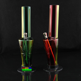 红黄绿亚克力bong水烟斗weed专用烟具烟斗