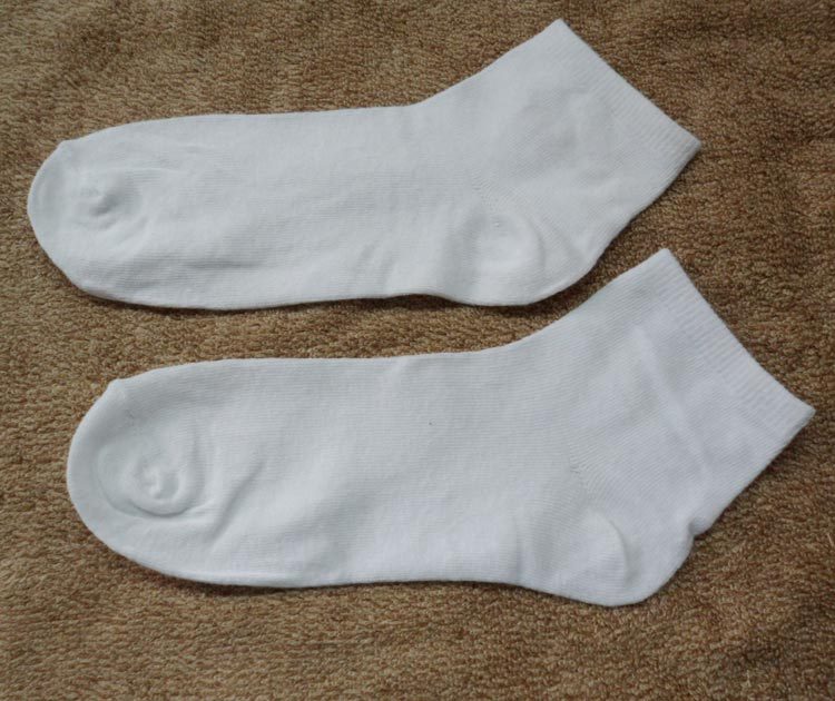 夏季全棉男袜 纯白色纯棉男士袜子 厂家批发 薄款 短袜