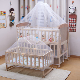 荟智288 全实木环保婴儿床 无油漆 进口新西兰松木 带独立摇篮