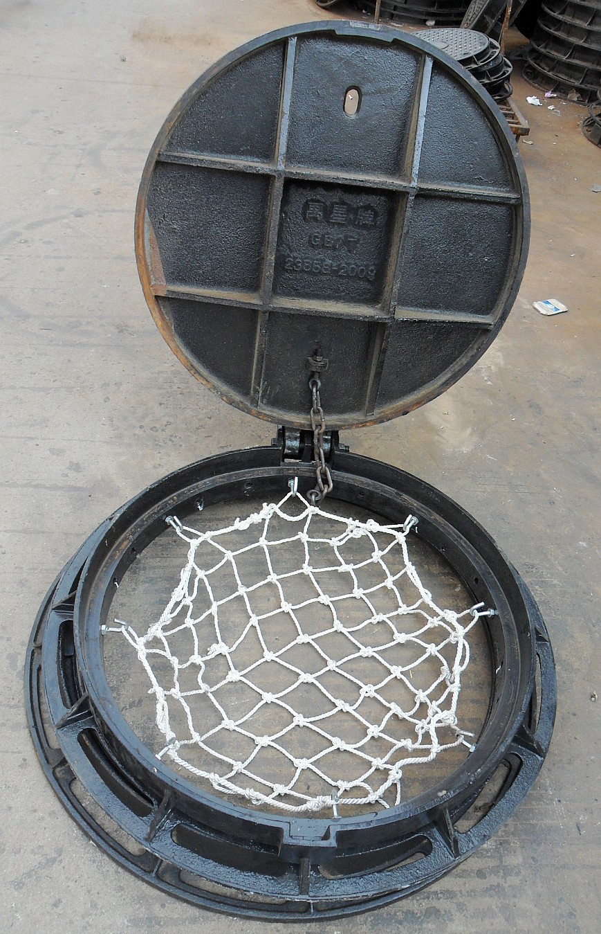 井盖防坠网井盖防坠网一体化球墨铸铁五防井盖厂家直供