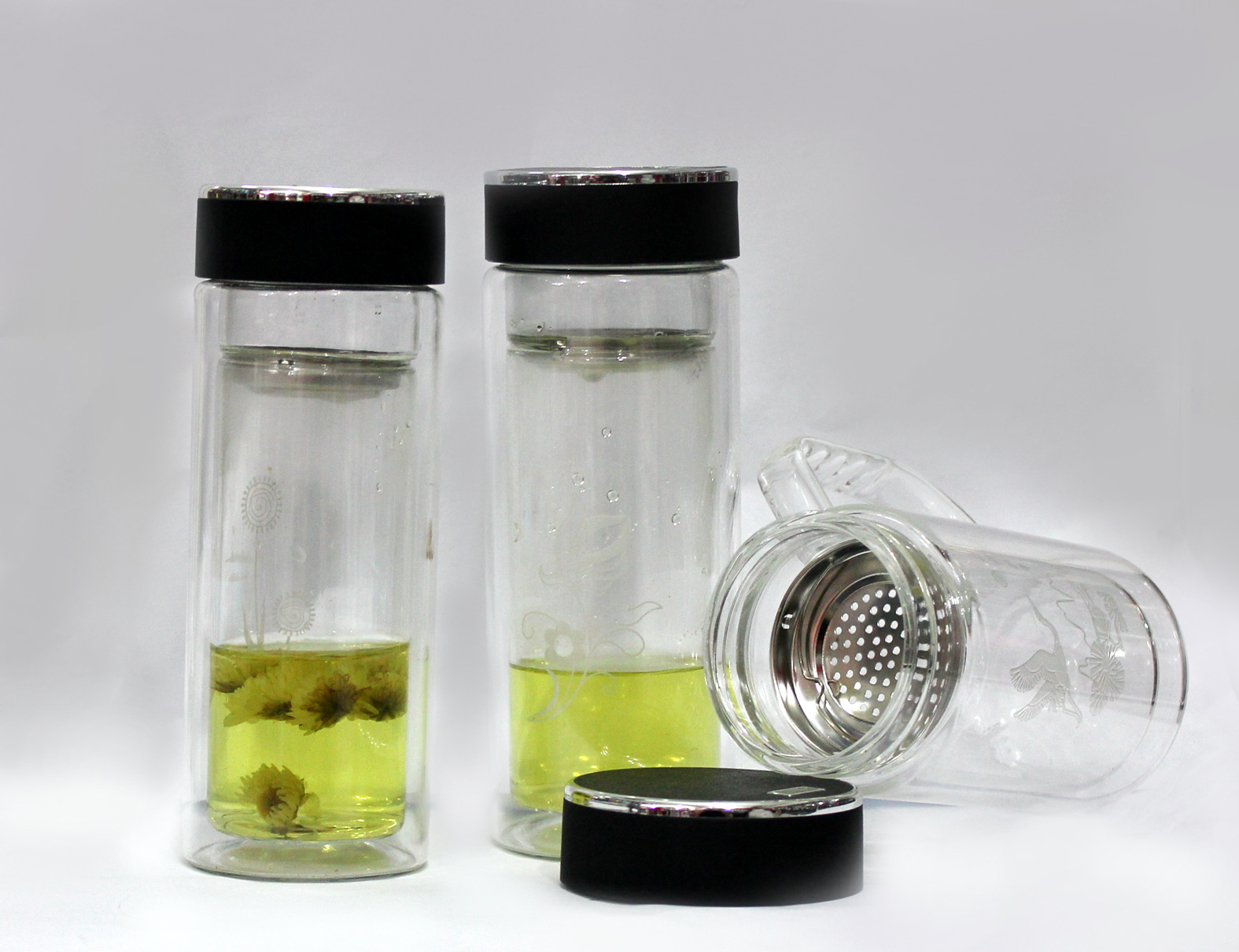 雪花 给力 拉丝 中号玻璃礼品 商务杯