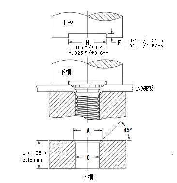 凸头压铆螺丝 tfh-440-10