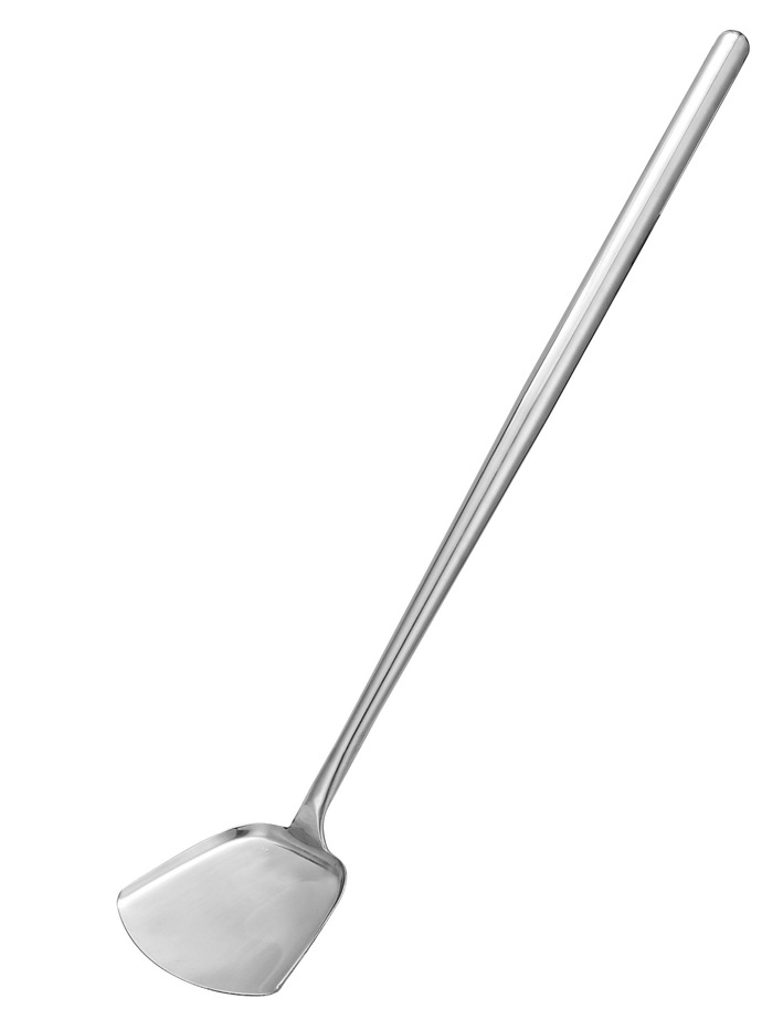 【现货批发 合囍全钢加长柄汤勺 炒铲 酒店专用】锅铲价格_厂家_图片