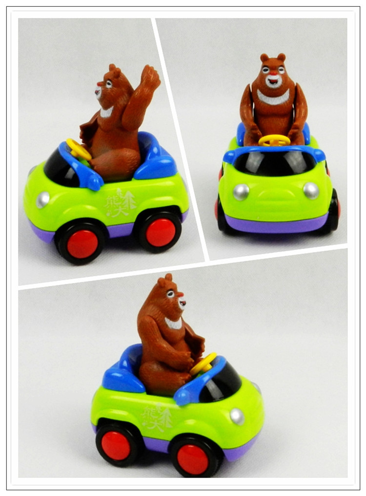 熊出没环球大冒险惯性车 熊大熊二光头强回力车 儿童益智玩具批发