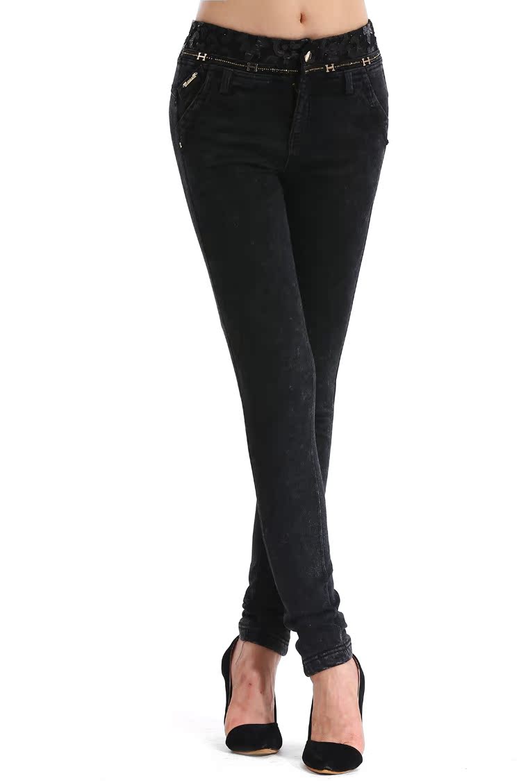 【依玺美】株洲女裤 新款女式牛仔裤 显瘦铅笔裤 牛仔裤女长裤