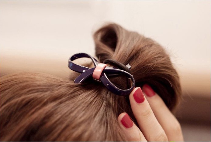 韩版可爱糖果色发圈头绳 厂家直销 蝴蝶结发绳头圈 马尾辫皮筋